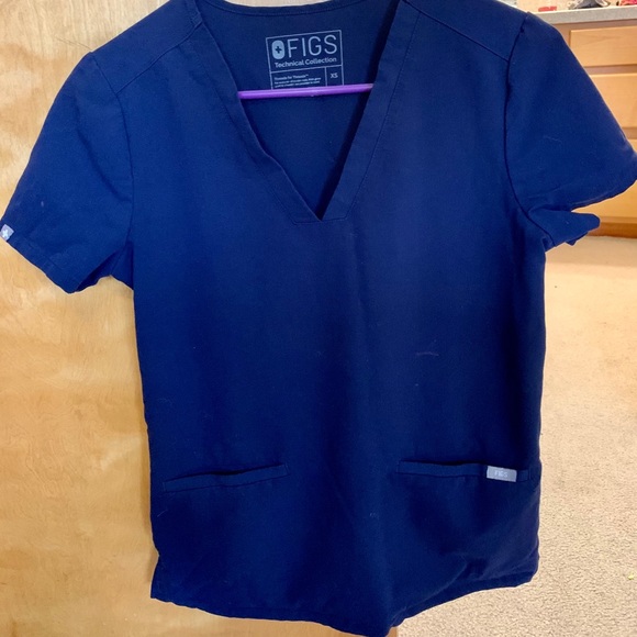 Figs Navy Blue Scrub Top - Picture 1 of 3